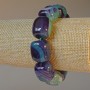 Bracelet en agate naturelle – pierre en barres, diamètre 16×19 mm, longueur 18 cm ± (élastique)