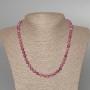 Collier en tourmaline rubellite, perles facettées de 6 mm, longueur 50 cm ±