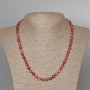 Collier en tourmaline multicolore, perles facettées, diamètre environ 6,5 mm, longueur 49 cm