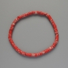 Bracelet en variscite rouge (pressé) – perles disque, diamètre environ 4,5 × 2,5 mm ±, longueur 18 cm ± (élastique)