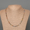 Collier en sodalite, pierre naturelle, perles cubiques facettées, diamètre environ 4 mm, longueur 48 cm environ