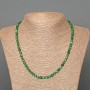 Collier en malachite, pierre naturelle, perles cubiques facettées, diamètre 4–5 mm, longueur 50 cm ±