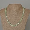 Collier en jadéite, pierre naturelle, forme rectangulaire, diamètre 8×12 mm ±, longueur 49 cm ±