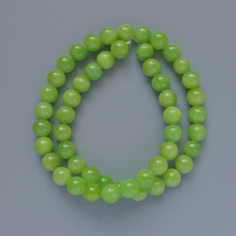 Perles d'onyx, billes lisses, diamètre 8,5 mm, longueur d'environ 40 cm, sur fil