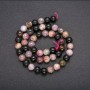 Perles de tourmaline naturelle, billes lisses, diamètre 8,5 mm, longueur d'environ 39 cm