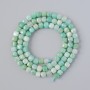 Perles d'amazonite naturelles, cubes facettés, diamètre 4 mm ±, longueur 39 cm ± sur fil