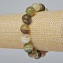 Bracelet en agate verte, pierre naturelle, perles lisses, diamètre 12 mm ±, longueur 18 cm ± (élastique)