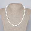 Collier en hémimorphite, pierre naturelle, billes lisses, diamètre 8,5 mm, longueur 45–48 cm ±