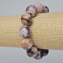 Bracelet améthyste, pierre naturelle, perles lisses, diamètre 16 mm +/-, longueur 18 cm +/- (élastique)