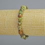 Bracelet en jaspe naturel, perles lisses de 8×8 mm, longueur 18 cm ± (élastique)