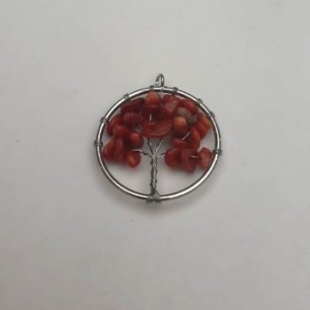 Pendentif «Arbre de vie» en corail, diamètre 30 mm