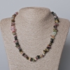Collier en tourmaline naturelle, grains, diamètre 9 × 3 mm, longueur 45–48 cm ±