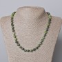 Collier en zoïsite naturel, cubes facettés, diamètre 7 mm, longueur 45–49 cm
