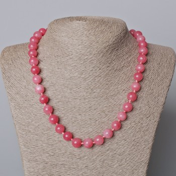 Collier de tourmaline (artificielle) boules lisses, diamètre 10 mm +-, longueur 45-47 cm +