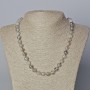 Collier d'agate «Veines de Dragon», perles lisses de 8 mm de diamètre, longueur 45–48 cm ±