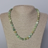 Collier en chrysocolle, pierres naturelles, perles rondes lisses, diamètre 8,5 mm ±, longueur 45–49 cm ±