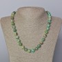 Collier en chrysocolle naturel à boules lisses de 10 mm, longueur 45–49 cm