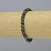 Bracelet œil-de-faucon naturel en pierre, billes lisses, diamètre 6,5 mm ± (élastique), longueur 18 cm+