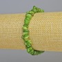 Bracelet en nacre teintée verte, grains minuscules, diamètre 7 × 2,5 mm ± (élastique), longueur 18 cm+