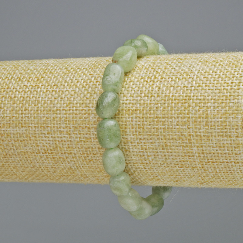 Bracelet en jadéite naturelle, perles facettées, diamètre 7×11 mm ± (élastique), longueur 18 cm+