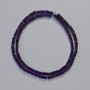 Perles d'hématite violettes rectangulaires 9×3 mm, brin