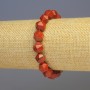 Bracelet jaspe rouge, pierre naturelle, multifacettes, diamètre 8×8 mm +-, longueur 18 cm +-, élastique