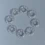 Fournitures — insert de perle couleur argentée, diamètre 8×2 mm, trou de 3,5 mm, conditionnement 38 pièces