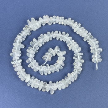 Perles de cristal de roche éclat 9-12×2-4 mm ± sur fil, longueur 39 cm+