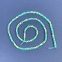 Perles de variscite — rondelles carrées 2,5×1 mm sur fil, longueur 39 cm+