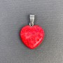 Pendentif Cœur en corail (artificiel) 20 × 20 mm+