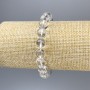 Bracelet en cristal de roche, perles rondes lisses, diamètre 10 mm ±, longueur 18 cm ±, élastique