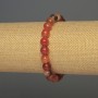 Bracelet en agate — boules lisses de 8 mm ±, longueur 18 cm ±, élastique