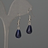 Boucles d'oreilles en quartz teinté 8×12 mm ±, longueur environ 32 mm