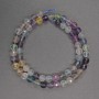 Perles en fluorite naturelle, billes facettées de 6 mm de diamètre, longueur 39 cm ±
