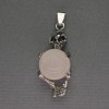 Pendentif «Squelette» en cristal de roche, boule, diamètre 16 mm ± 20×50 mm+