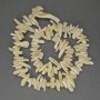 Perles nacrées miniatures en forme d'aiguille, diamètre 11–25×2–5 mm, longueur 40 cm ± sur fil