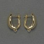 Crochets d’oreilles dorés 18×10 mm - paire