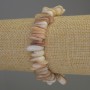 Bracelet en éclats de nacre, diamètre 12–15×2–5 mm, longueur 18 cm, élastique