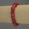 Bracelet en éclats de corail, diamètre environ 9×2–3 mm, longueur 18 cm, élastique