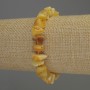 Bracelet en éclats d'ambre avec perles de rocaille 3 mm ±, longueur 18 cm ±, élastique