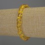 Bracelet en ambre, perles polies 8×8 mm, longueur environ 18 cm, élastique