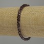 Bracelet en grenat facetté cube, diamètre 4×4 mm, longueur 18 cm, élastique