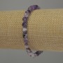 Bracelet en améthyste facettée, diamètre 6×6 mm ±, longueur 18 cm élastique