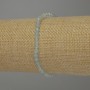 Bracelet en aigue-marine, bille facettée, diamètre 4 mm ±, longueur 18 cm ±, élastique