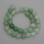 Perles en néphrite cœur, diamètre 12×12 mm, longueur 38 cm ±, sur fil
