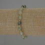 Bracelet en prénite facetté, perles 8×6 mm, avec perles de 3 mm ±, longueur 18 cm, élastique