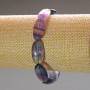 Bracelet fluorite naturelle, forme ovale, diamètre 10x20 mm ±, longueur 18 cm (stretch)