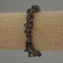 Bracelet en topaze fumée, éclats, diamètre 7-10×2-4 mm, longueur 18 cm, élastique