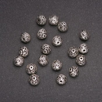 Accessoire perle-insertion, diamètre 7 mm, diamètre intérieur 1,4 mm, conditionnement 20 g, (+/-) 20 pièces