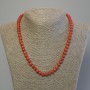 Collier en corail artificiel en rondelles 7×5 mm, longueur 50 cm, avec fermoir